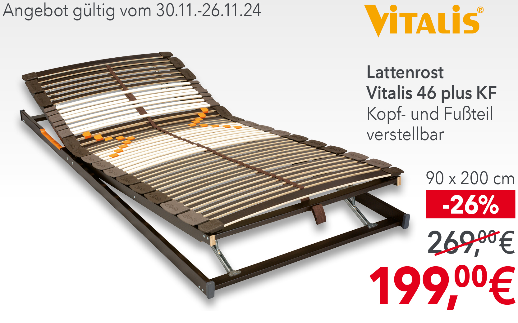 Lattenrost Concord Select Vitalis 46 Plus cheapest KF 80x200