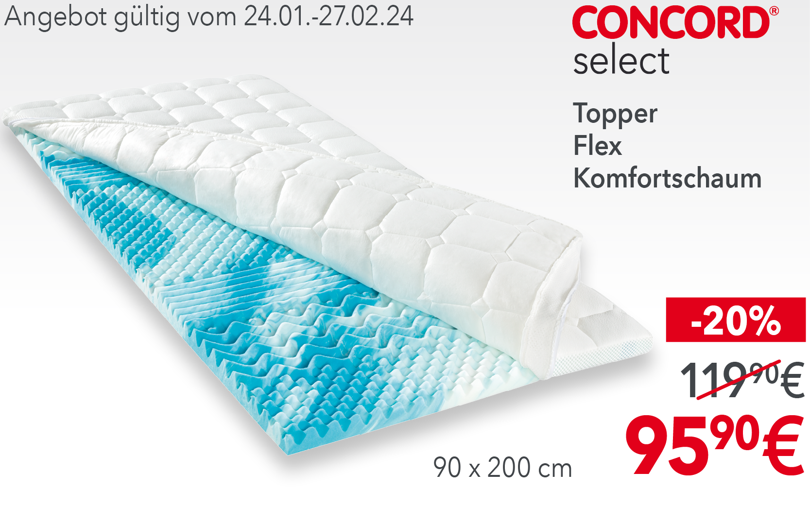 Matratzen Topper – – Concord 90x200 cm Matratzen Für Einzelbetten